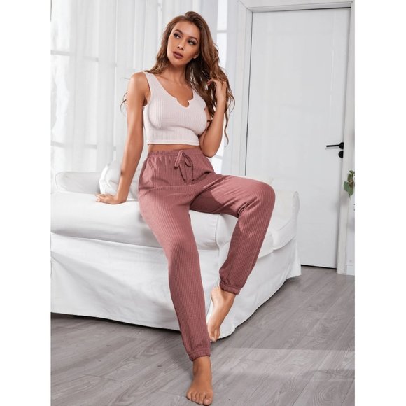 Waffle Knit Lounge Set - Picture 3 of 10